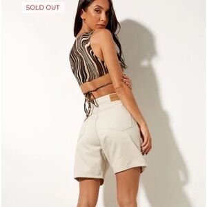 Motel Rocks Sleeveless Brown Ripple Banu/Pelma Top